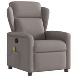 VidaXL Massagestoel verstelbaar stof taupe