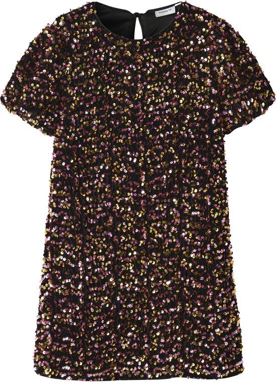 Name it winter jurk meisjes - goud - regular fit - NkfRunica