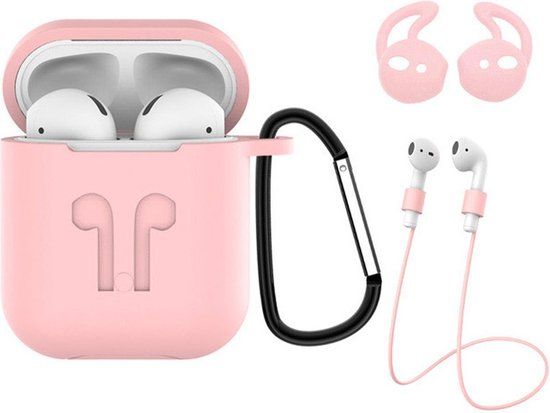 BTH AirPods Case - Silicone 3-in-1 Cover with Clip - Pink