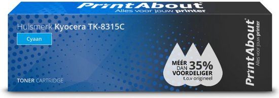 PrintAbout Huismerk Kyocera TK-8315C Cyaan Toner | Compatibel