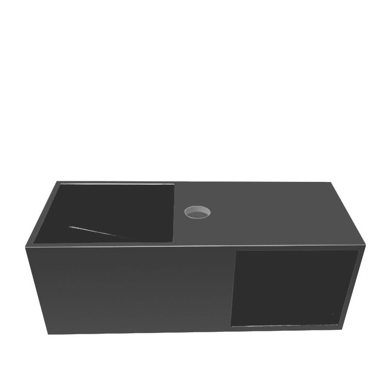 Wiesbaden Julia Fontein Solid Surface Met Nis 54x20x20cm Mat Zwart