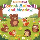 Forest and Meadow Animals Coloring Book for Kids Ages 3–5