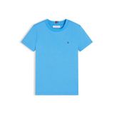Tommy Hilfiger T-shirt blauw Jongens Katoen Ronde hals Effen - maat 122