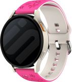 Strap-it Flower Sportbandje Siliconen 20mm Felroze & Starlight