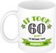 Bellatio Decorations Verjaardag cadeau mok 60 jaar - groen - grappig - 300 ml - keramiek