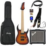 Fazley Modern Series F7S Sunburst pack guitare électrique débutant