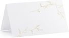 PartyDeco naamkaartjes/plaatskaartjes Nature - Bruiloft - wit/goud - 10x stuks - 10 x 6 cm