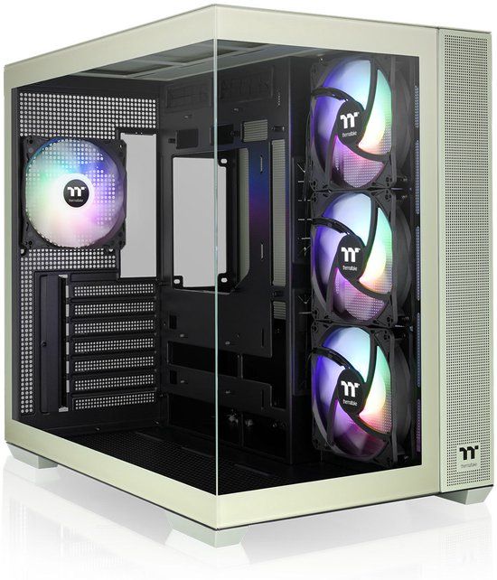 Thermaltake View 380 TG ARGB Mid Tower PC Case - Matcha Green