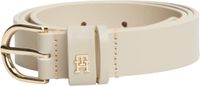 Tommy Hilfiger Riem Leer Unisex Klassieke Gesp Broekriem Beige