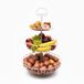 Merkloos Relaxdays Fruitschaal etagère - 3 laags - metaal - wit