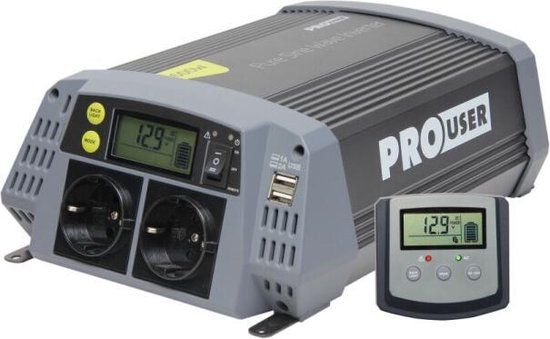 Pro-User zuivere sinus Omvormer PSI600 - 12V - 230V - 600W - met afstandsbediening