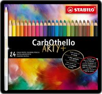 STABILO CarbOthello - Kalkpastel Kleurpotloden - 24 Kleuren in Metalen Etui