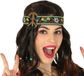 Fiestas Guirca Atosa Haarband Peace Teken Groen Meisjes/Dames Hippie/Flower Power