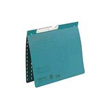 ELBA 100560093 pendelmappen 50 stuks karton commerciële nieting en sleufstansen van 250 g/m² Manila-karton blauw