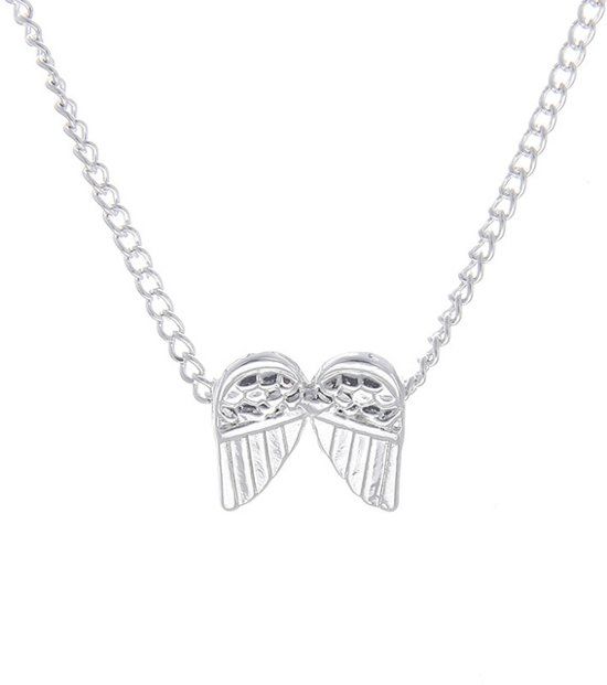 Fako Bijoux® - Ketting - Vleugels - Zilverkleurig