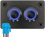 ProRide Interrupteur à bouton-poussoir métallique 220V OFF-(ON) - Panneau encastré double - 16mm - IP67 - Indicateur LED Bleu