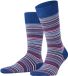 FALKE Microblock gedessineerd katoen sokken heren blauw - maat 41-42