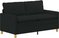 vidaXL Bank Zwart Stof 156 x 81 x 87,5 cm