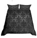 Goth Housse de couette avec motif floral antique