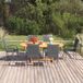 Maison Exclusive - Ensemble de jardin, 7 pièces, en polyrotin, gris