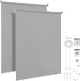 Merkloos Thermo Rolgordijn - Verduisterend - Grijs 140 x 240 cm