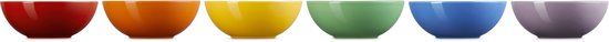 Le Creuset Vancouver Bol à déjeuner 16cm Couleurs arc-en-ciel Set de 6