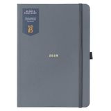 Busy B 2026 A5 Dagboek Dag-A-Page Planner voor Studenten, Professionals & Leraren - Houtskool Dagplanner met Goudfolie, Jan - Dec, Elastische Band & Lint Marker - Organizer voor Bureau of Handtas