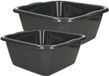 Plasticforte Afwasteilen Set - 10 en 15 Liter - Antraciet