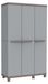 Armoire multifonctionnelle, aspect rotin, 3 portes, 102 x 39 x 170 cm