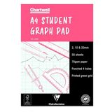 Clairefontaine J34BZ Chartwell bloc collé 50F A4 70g papier millimétré 2, 10 & 20mm