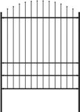 vidaXL Tuinhek Woerden met speerpunt staal 170x200 cm zwart