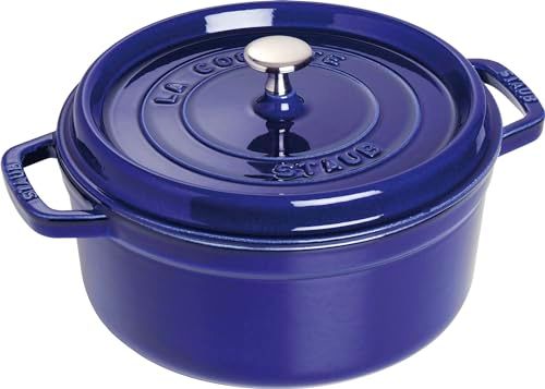 STAUB Gusseisen Bräter/Cocotte, Rund 26 cm, 5 L, Dunkelblau