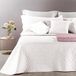 Caleffi Sprei Patricia wit katoensatijn tweepersoonsbed