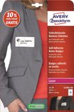 Avery Zweckform AVERY zelfklevende badge ft 88,9 x 31 mm, doos van 320 stuks, wit 30 stuks