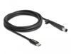 DeLOCK 87972 USB C naar HP en Compaq notebook laadkabel Zwart 1,5 m 7.4 x 5 mm