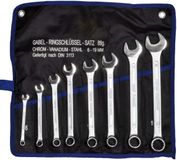 SW Stahl Gabelringschlüsselsatz, 8-delig, Ring-steeksleutelset 6-19 mm