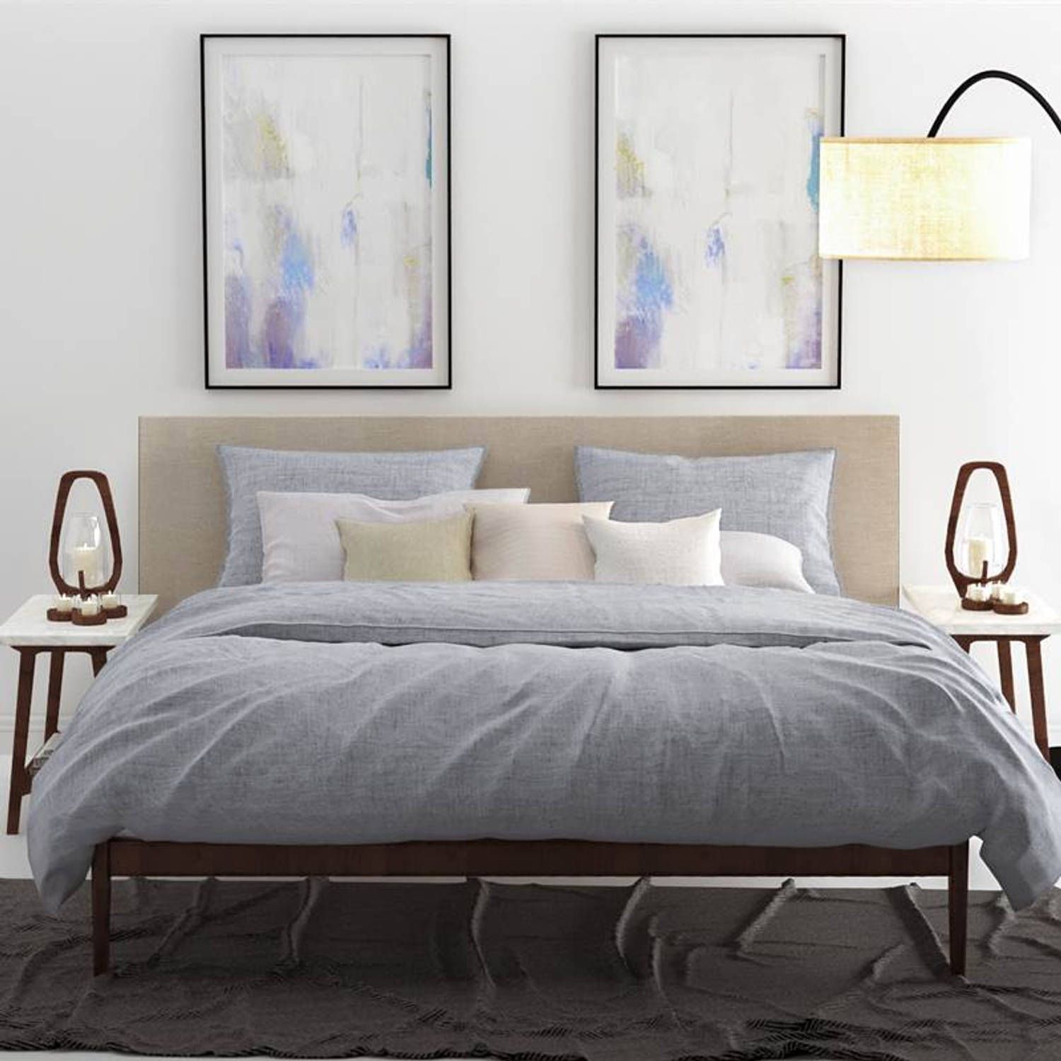 Zo!Home Lino Dekbedovertrek - Tweepersoons - 200x200/220 cm - Denim