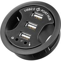 MicroConnect - USB/audio-uitbreider - 3 x USB 2.0 - desktop