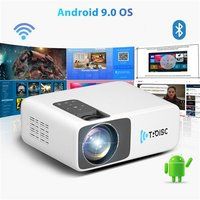 TROISC BETA Android-videoprojector 1080p FULL HD 8000 Lumen WIFI Bluetooth Schermspiegeling Zijprojectie 300 Max Wit