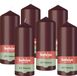 Bolsius - Gladde Stompkaarsen - Bordeaux Rood - 6 stuks - 15cm - 42 Branduren