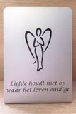 Techniekwinkel.be RVS "Engel" Rouwdecoratie - 21.5 cm - Grafdecoratie