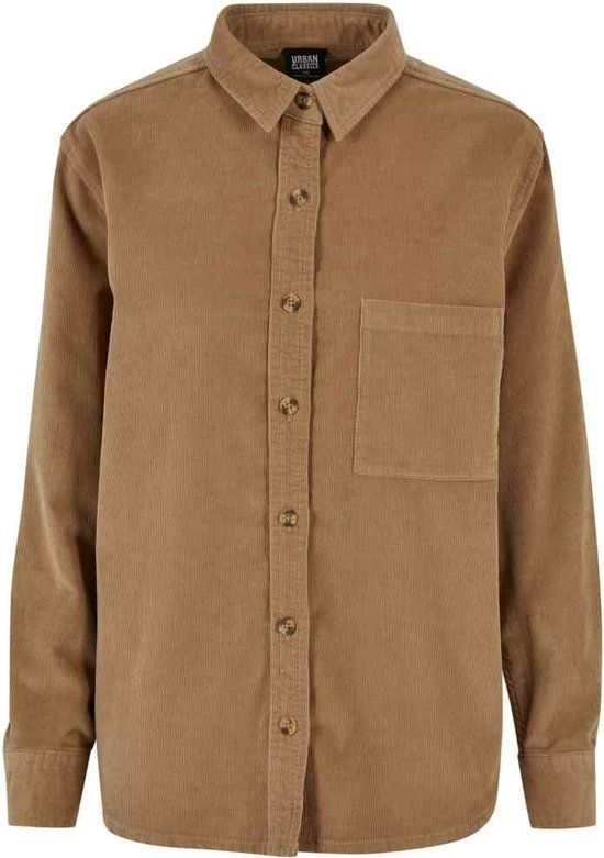 Urban Classics Corduroy Oversized Blouse - Beige - L
