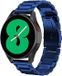 Strap-it Bracelet de montre connectée en acier - Utilisable pour Samsung Galaxy Watch 4 - 44mm - Bleu