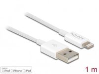 Delock USB data and power cable for iPhone™, iPad™, iPod™ white 1 m