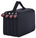 Omgoods Étui noir - 72 compartiments - Tissu Oxford - Étui pratique - Pour crayons de couleur - Dimensions 20 x 12,5 x 9 cm - Étui à crayons