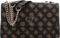 GUESS Schoudertas Eco Erica Convertible Crossbody Flap Mocha Logo Donkerbruin