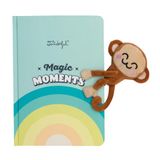 Mr. Wonderful - Notitieboek met pluche en magneetsluiting aap - Magic Moments