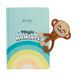 Mr. Wonderful - Notitieboek met pluche en magneetsluiting aap - Magic Moments