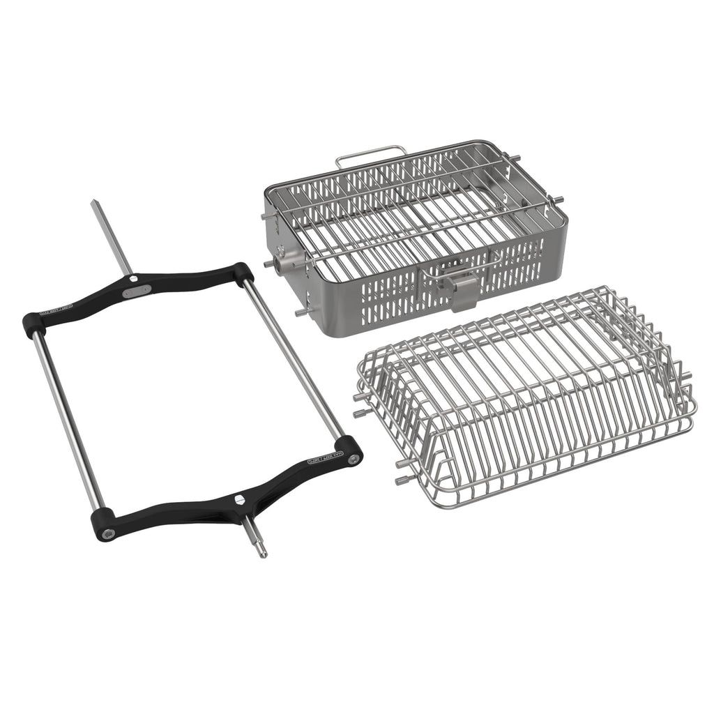Kamado Joe Joetisserie Basket Set - Grillkorf - Zwart/Zilver