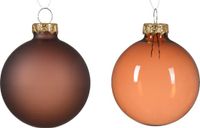 Decoris Kaemingk B.V. Kerstbal glas d6 cm espresso 6st kerst